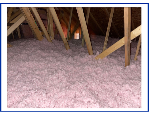 A room filled with white foam in the middle of it.